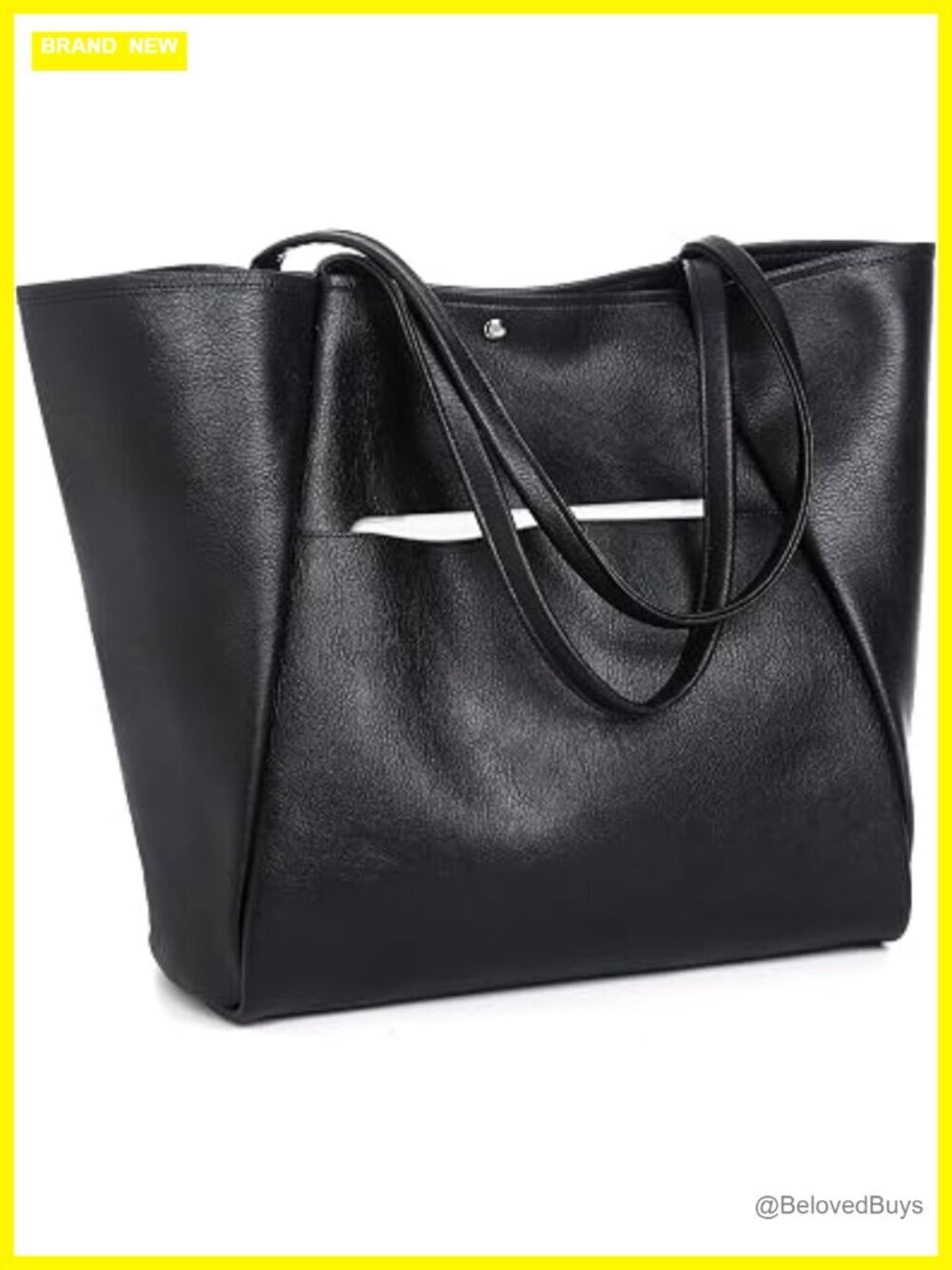Large Vegan Leather Tote Bag 25L Travel Work Weekender Purse